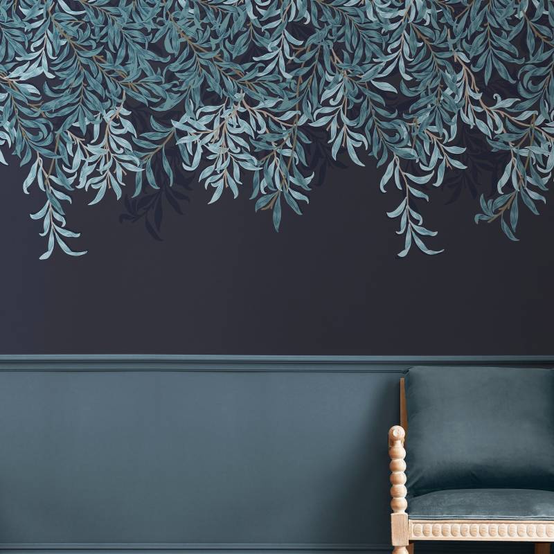 WILLIAM MORRIS AT HOME Vliestapete "Willow Bough Navy" Retro glatt 10mx52cm (ca. 5m2) von William Morris At Home