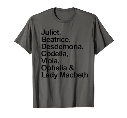 William Shakespeare Frauen Charaktere Shakespeare T-Shirt William Shakespeare Frauen Charaktere Shakespeare T-Shirt von William Shakespeare Gift Co.