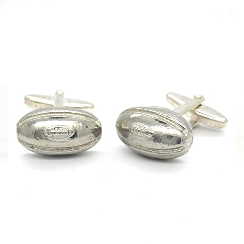 Manschettenknopfe - Rugbybälle. Handgegossen von William Sturt aus Deutsche Zinn (Pewter) von William Sturt Fine Pewter