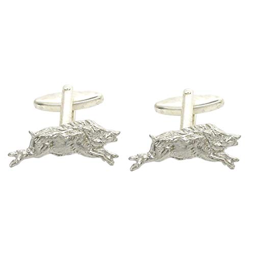 Manschettenknopfe Wildschwein, Handgegossen von William Sturt aus Deutsche Zinn (Pewter) von William Sturt Fine Pewter