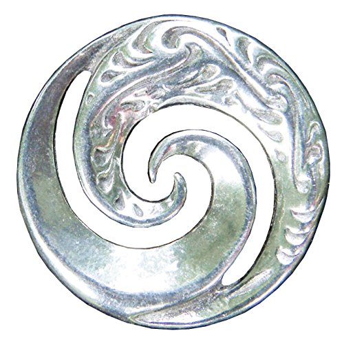 Schal-Ring Maori Koru Spirale. Hand gegossen von William Sturt aus Deutsch Zinn. von William Sturt Fine Pewter