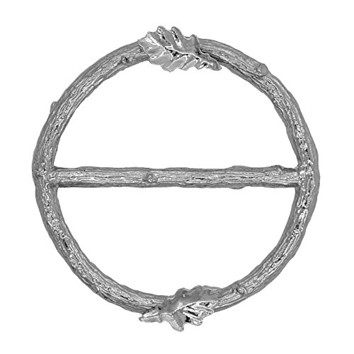 Schalring - Mit Zwei Blättern - Handgegossen von William Sturt aus Deutsche Zinn (Pewter) von William Sturt Fine Pewter