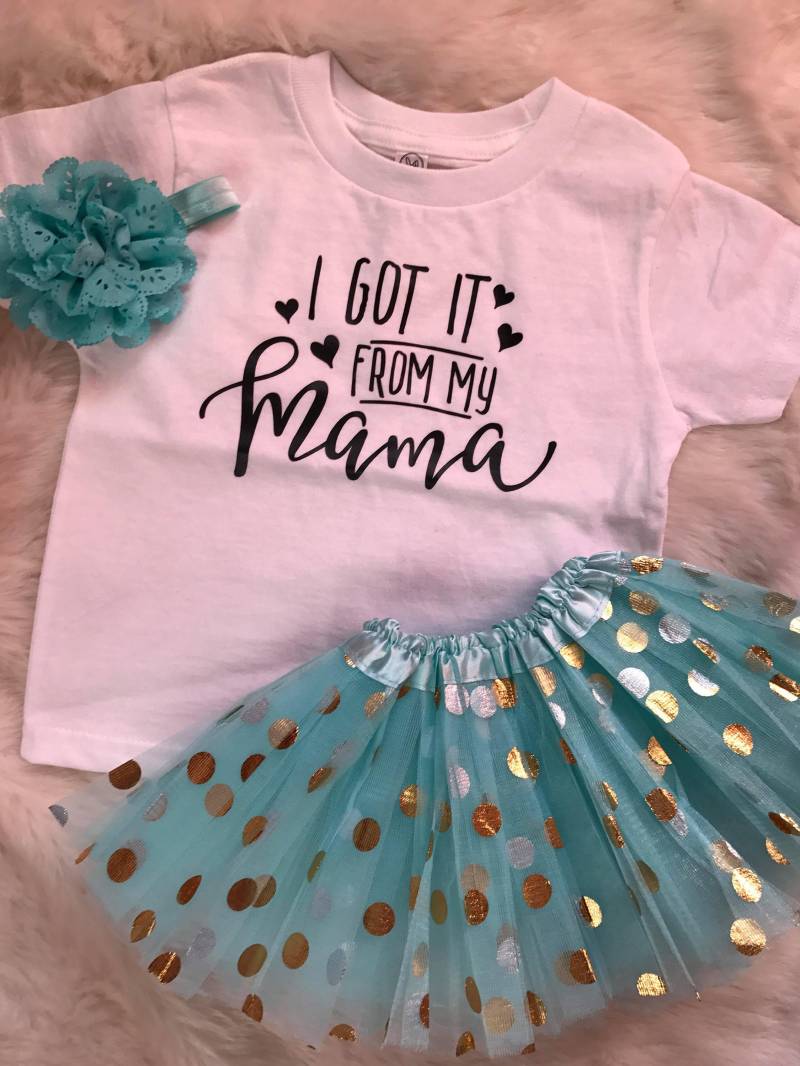 Ich Habe Es Von Meiner Mama, Kleinkind Tshirt, Mama Und Setzte Mich Tochter, Mutter Ich Mir Passende Outfit, Mädchen von WilliamandWesley