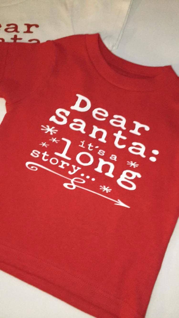 Lieber Santa, Es Ist Eine Lange Geschichte T-Shirt, Santa-T-Shirt, Kleinkind-T-Shirt, Weihnachten-T-Shirt, Kleinkind Weihnachten, Weihnachten Junge von WilliamandWesley