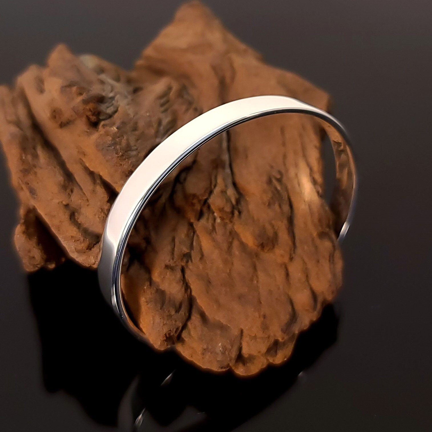 Silber Armreif - Aus Sterlingsilber Armspange Poliert Schmaler Nickelfrei Schlicht Massiv Armband -925 von WilliamsSchmuck