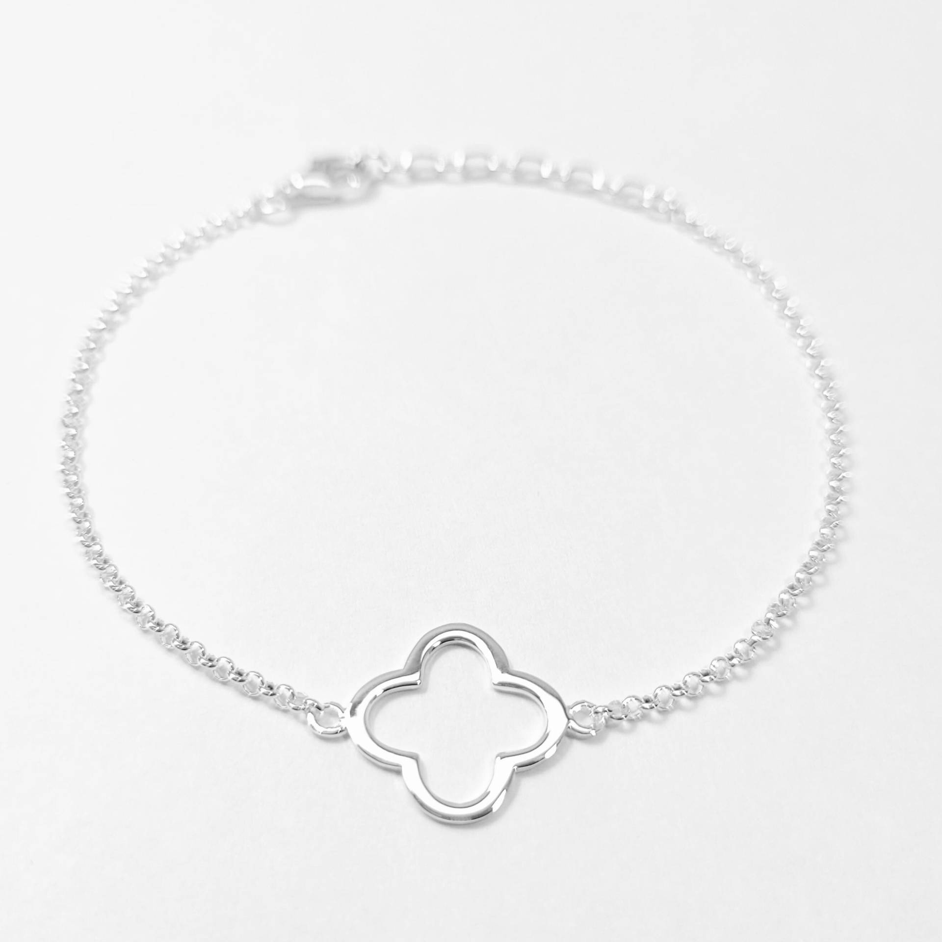 Silberarmband 925 Nickelfrei, Blumenarmband 16, 5 cm - 19 cm, Blütenarmband 925, Sterlingsilber Filigranes Armkettchen von WilliamsSchmuck