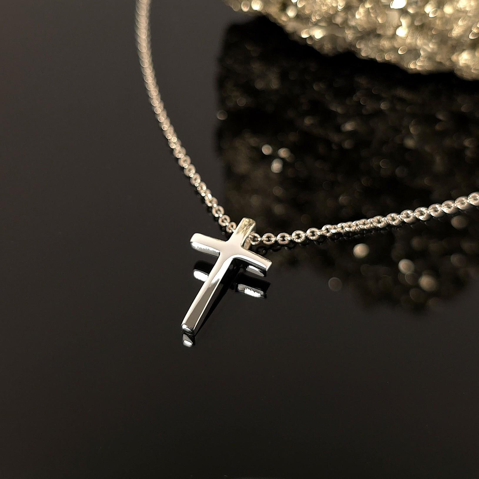 Silberkreuz Anhänger 925 Silber Kette Kreuz Schmuck Poliert Oder Matt Nickelfrei Geschenk Für Sie & Ihn Dezent Handgefertigt von WilliamsSchmuck