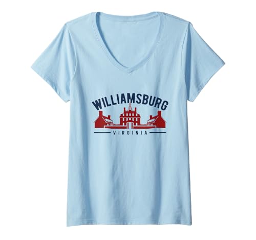 Damen Koloniales Williamsburg-Virginia-Design T-Shirt mit V-Ausschnitt Damen Koloniales Williamsburg-Virginia-Design T-Shirt mit V-Ausschnitt von Williamsburg Virginia USA Designs and Souvenirs