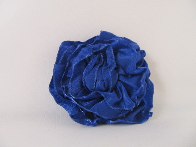 Band Rose Pin-Haarspange-Brosche-Blau-Royalblau von WilliamsonWears