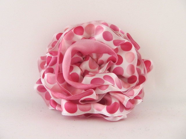 Multifunktionsleiste Rose Pin-Haar Clip Brosche Satin Pink Polka Dot-Pink Und Weiß Multifunktionsleiste Rose Pin-Haar Clip Brosche Satin Pink Polka Dot-Pink Und Weiß von WilliamsonWears
