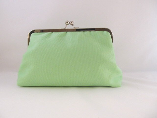 Spring Green Clutch-Clutch-Purse-Handbag-Kisslock-8 Zoll Spring Green Clutch-Clutch-Purse-Handbag-Kisslock-8 Zoll von WilliamsonWears