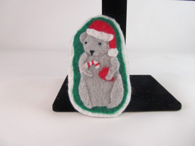 Weihnachtsmaus Pin-Weihnachten Brosche-Maus Pin-Weihnachtsmaus von WilliamsonWears