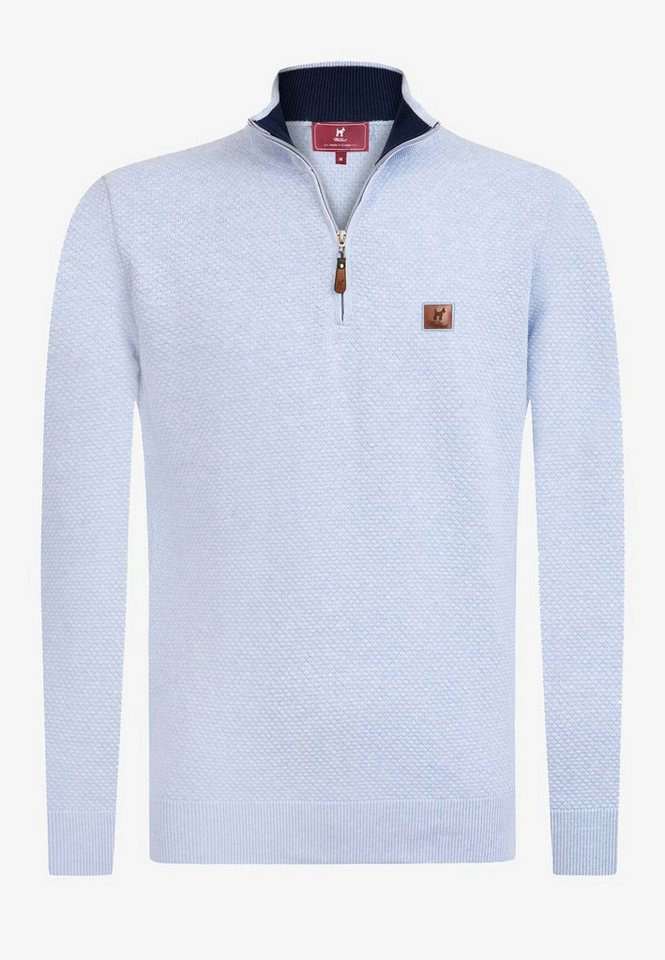 Williot Sweatshirt MODERN FIT HONEYCOMB BRAID ZIPPER PULLOVER von Williot