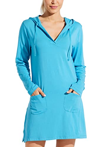 Willit Damen Kleid mit Sonnenschutz UPF 50+ Langarm, Damen, blau, Large von WILLIT