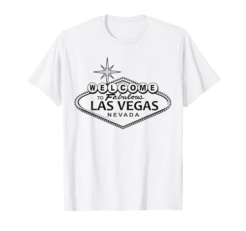 Las Vegas Ortsschild Shirt Schwarz Weiß Tshirt Damen Herren T-Shirt Las Vegas Ortsschild Shirt Schwarz Weiß Tshirt Damen Herren T-Shirt von Welcome to fabolous Las Vegas Nevada T-shirt