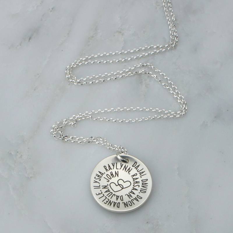 Kinder Namenskette, Enkel Kette, Oma Großmutter, Mutter, Familie Halskette, Typografie Schmuck, Sterling Silber 117 von WillowAndBlueJewelry