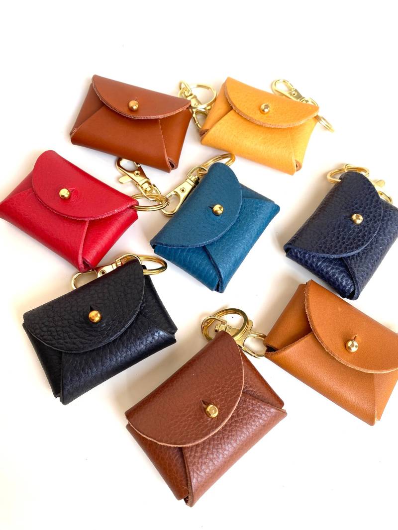 Mini Geldbörse Schlüsselring/Geldbeutel Leder Schmuckstück von WillowLeatherDesigns