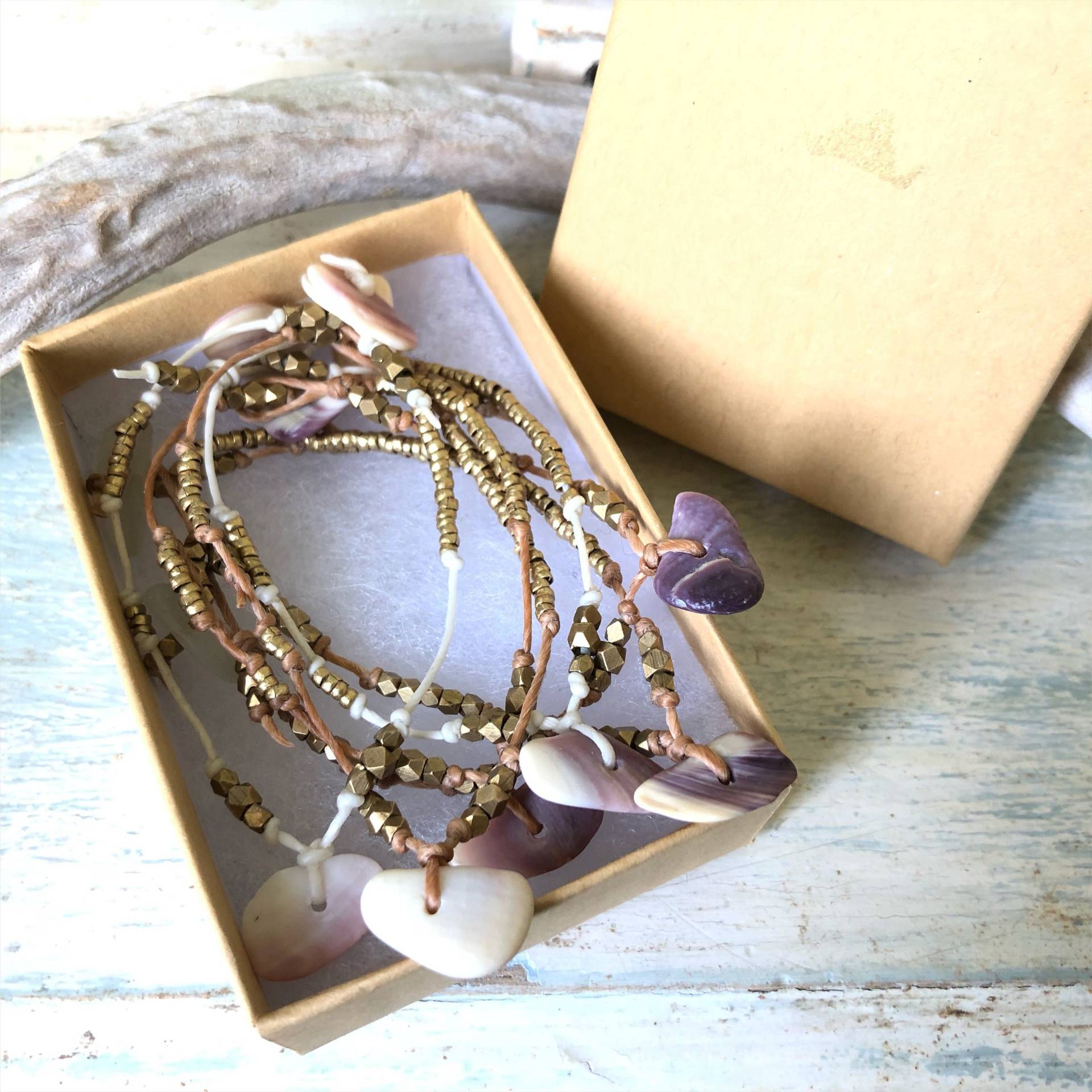 Wampum & Seaglass Armbänder Wampum & Seaglass Armbänder von WillowandStoneMV