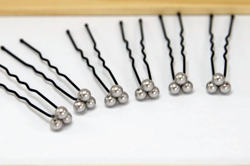 6 Perle Haarnadeln, Silber Drillinge, Swarovski Hochzeit, Braut Zubehör, Brautjungfern Haar, Prom Haar 6 Perle Haarnadeln, Silber Drillinge, Swarovski Hochzeit, Braut Zubehör, Brautjungfern Haar, Prom Haar von WillowbrookArtistry