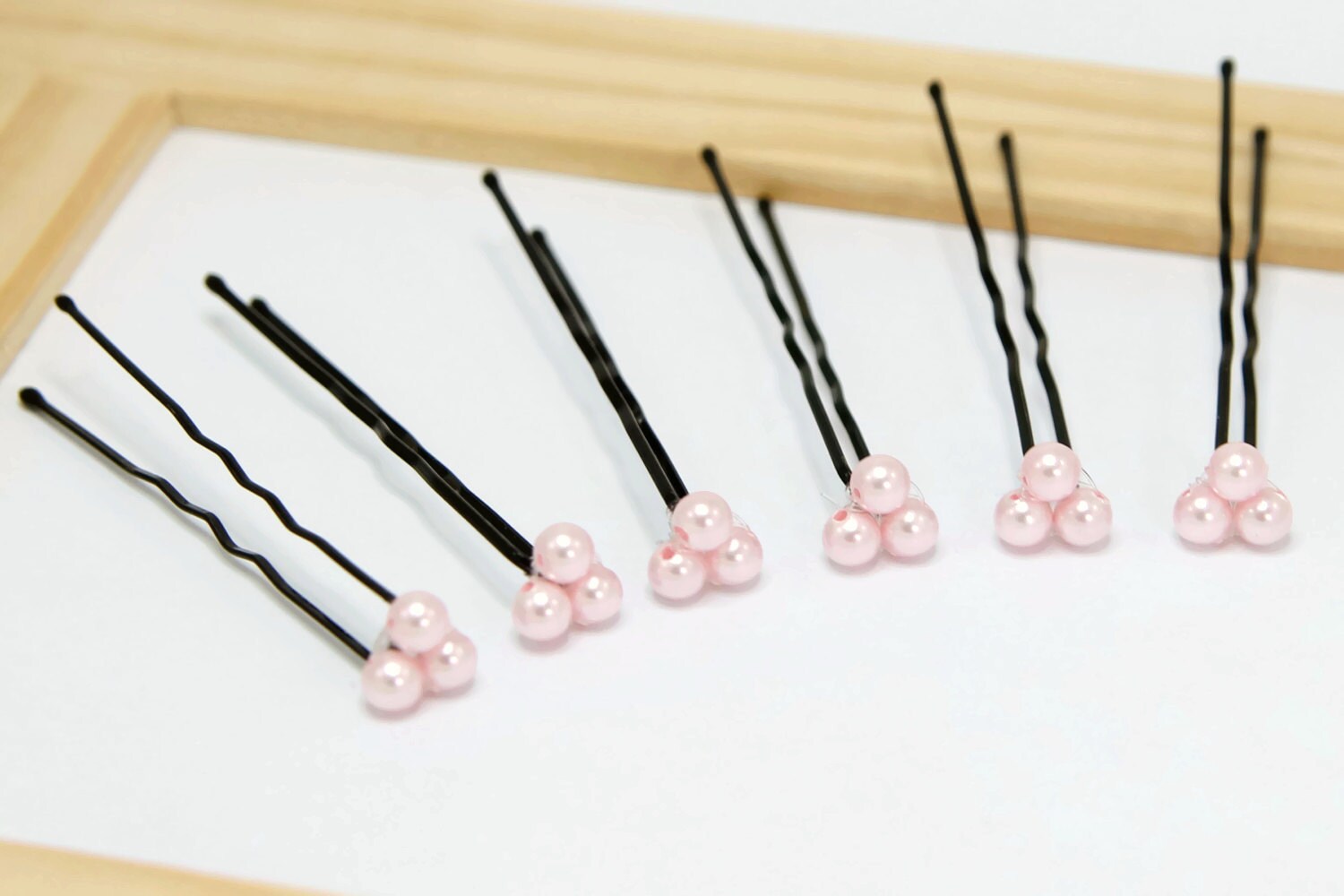 6 Rosa Perle Haarnadeln, Drillinge, Swarovski Hochzeit, Braut Zubehör, Brautjungfern Haar, Prom Haar 6 Rosa Perle Haarnadeln, Drillinge, Swarovski Hochzeit, Braut Zubehör, Brautjungfern Haar, Prom Haar von WillowbrookArtistry
