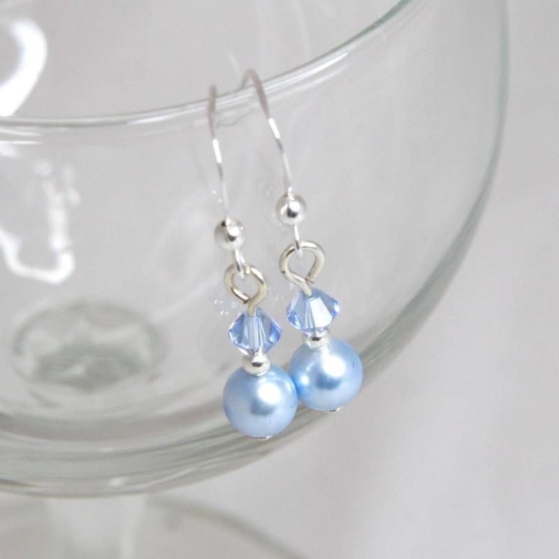 Blaue Braut Ohrringe, Etwas Blaues Swarovski Kristall Und Perlenohrringe, Hochzeit Ohrringe Blaue Braut Ohrringe, Etwas Blaues Swarovski Kristall Und Perlenohrringe, Hochzeit Ohrringe von WillowbrookArtistry