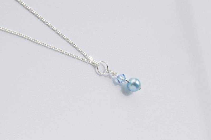 Blaue Brauthalskette, Etwas Halskette, Swarovski Kristall Und Perlenhalskette, Hochzeitshalskette Blaue Brauthalskette, Etwas Halskette, Swarovski Kristall Und Perlenhalskette, Hochzeitshalskette von WillowbrookArtistry