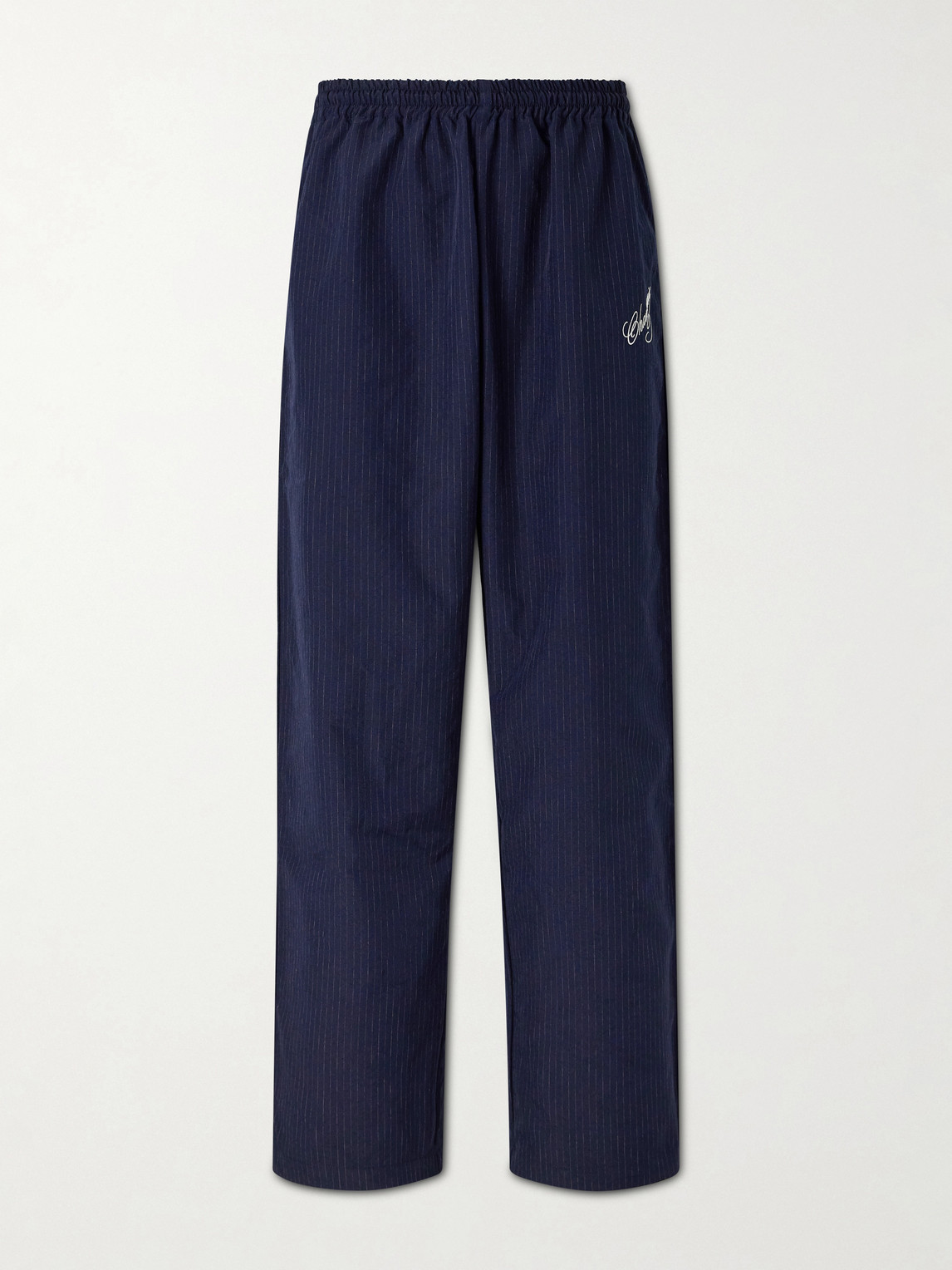 Willy Chavarria - Ruff Rider Straight-Leg Logo-Embroidered Shell Track Pants - Men - Blue - M von Willy Chavarria