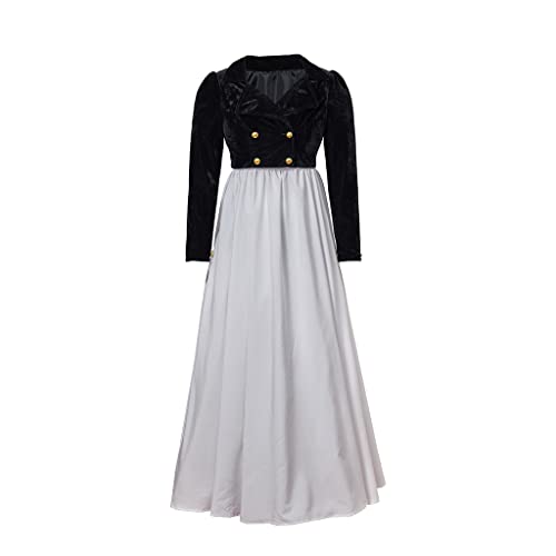 Willyacos Regency Spencer Jacke Damen Samt Jane Austen Kostüm Kurze Jacke Mantel für 1800er Viktorianische Regency Era Ballkleid (Schwarz, XXL) von Willyacos