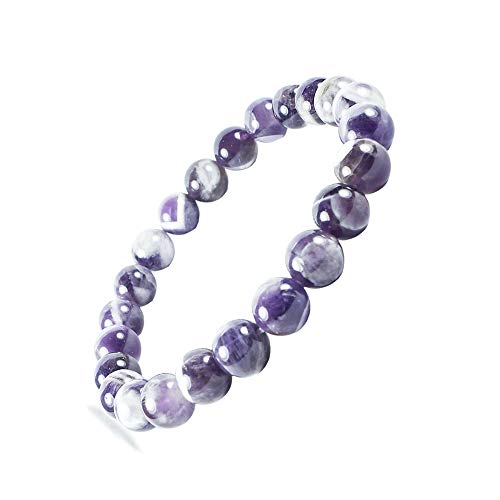 Edelstein Amethyst Armband Yoga-Stein Armbänder für Damen, Herren und Girls Stretch und Elastisch-Einstellbar von Willys Jewellery