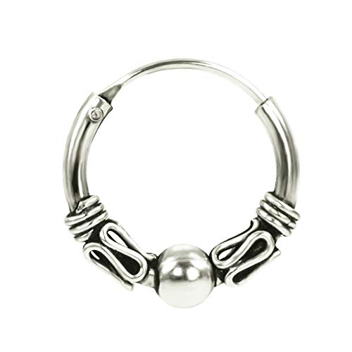 Einzeln Gotische Creolen Ohrringe aus Sterling Silber 925 für Damen Herren und Girls | Dick: 2.0 mm | (12.0) von Willys Jewellery
