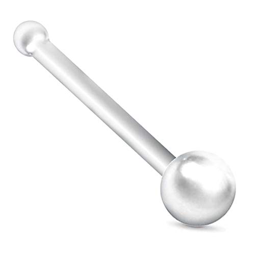 Willys Jewellery Piercing Stecker Ohrpiercing Nasenpiercing 925 Sterling Silber dünn mit Kugel für Damen und Girls von Willys Jewellery