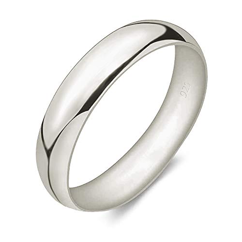 Unisex Freundschaftsring Verlobungsring Partnerring aus 925er Sterling Silber glanzpoliert für Damen und Herren Band 3 mm (58 (18.5)) von Willys Jewellery