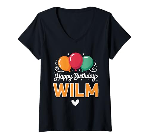Damen Alles Gute zum Geburtstag Spruch Wilm T-Shirt mit V-Ausschnitt Damen Alles Gute zum Geburtstag Spruch Wilm T-Shirt mit V-Ausschnitt von Wilm Name Spruch für Geburtstag