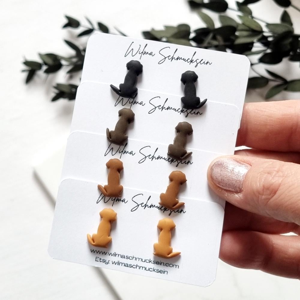 Polymer Clay Ohrstecker Kleine Hunde | Ton Ohrringe Weihnachtsgeschenk Handgefertigt Polymer Clay Ohrstecker Kleine Hunde | Ton Ohrringe Weihnachtsgeschenk Handgefertigt von WilmaSchmucksein