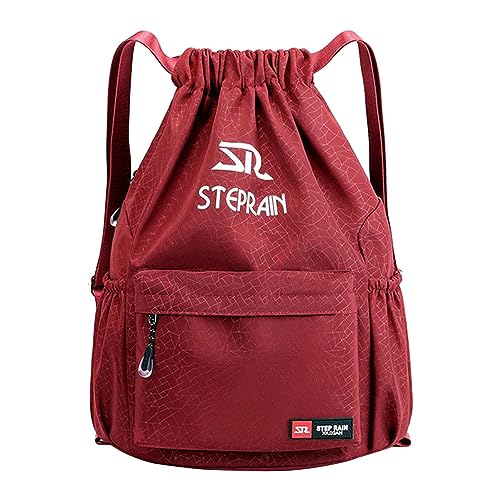 Wilmot Sportrucksack, wasserdichter Nylon- -Reiserucksack, faltbare und leichte Tasche, verstellbare Tasche mit Kordelzug, große Kapazität, Nass- und Trockentrennung, Outdoor-Reisetasche von Wilmot