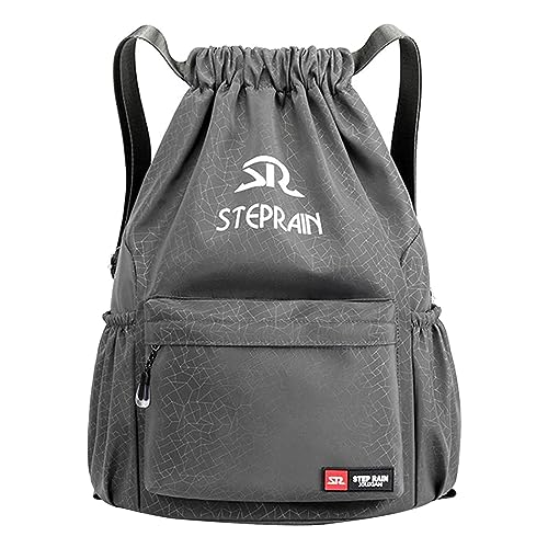 Wilmot Sportrucksack, wasserdichter Nylon- -Reiserucksack, faltbare und leichte Tasche, verstellbare Tasche mit Kordelzug, große Kapazität, Nass- und Trockentrennung, Outdoor-Reisetasche von Wilmot