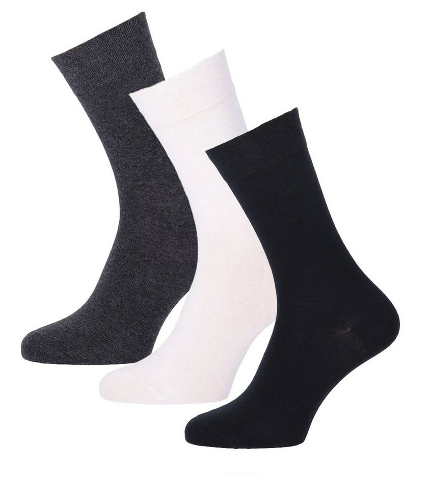 Wilox Basicsocken Baumwolle Socken mit Softbund 3er Pack (3-Paar, 3er-Pack) aus hautfreundlicher Baumwolle von Wilox