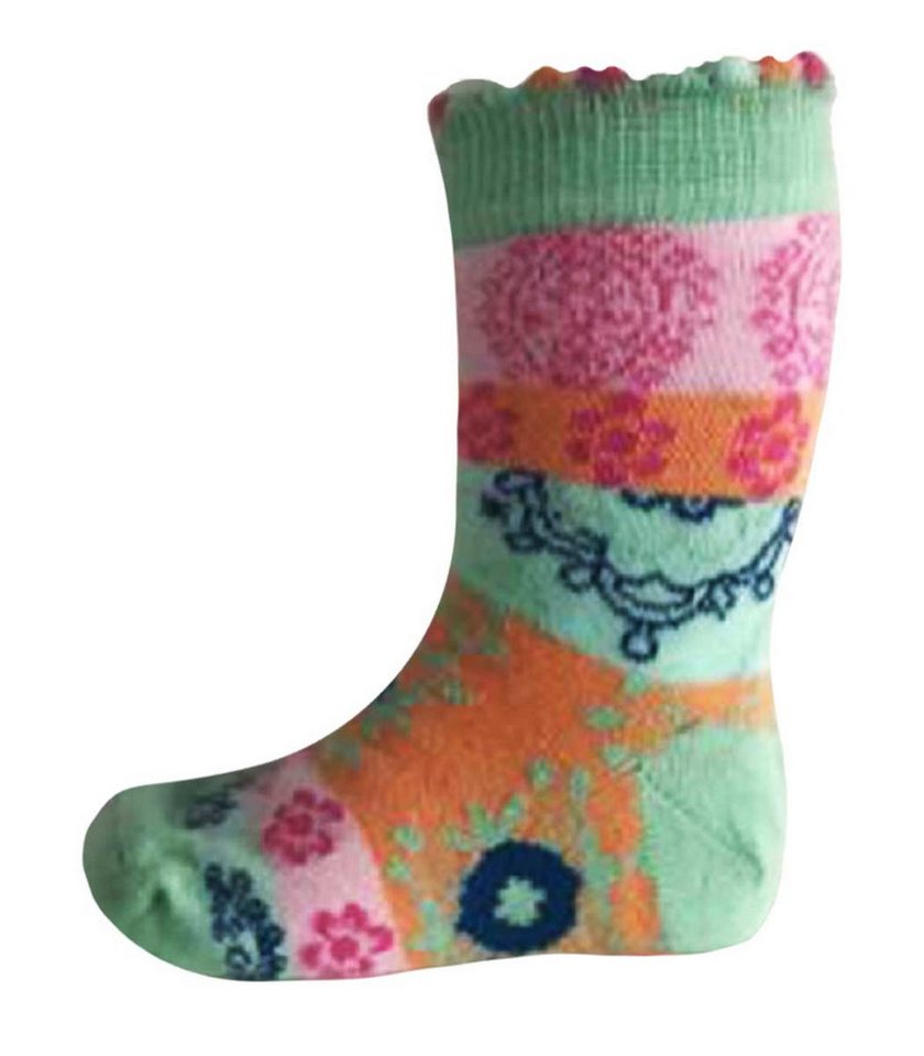 Wilox Basicsocken für Mädchen ORNAMENTE (Spar-Pack, 3-Paar, 3 Paare) aus hautfreundlicher Baumwolle von Wilox