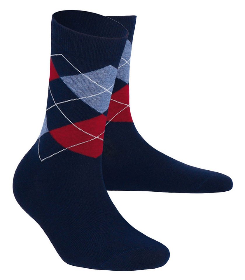 Wilox Langsocken Scotish Argyle für Damen (2-Paar) aus hautfreundlicher BIO Baumwolle von Wilox