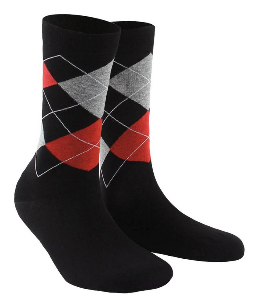 Wilox Langsocken für Damen SCOTTISH ARGYLE (2-Paar) aus hautfreundlicher Baumwolle von Wilox