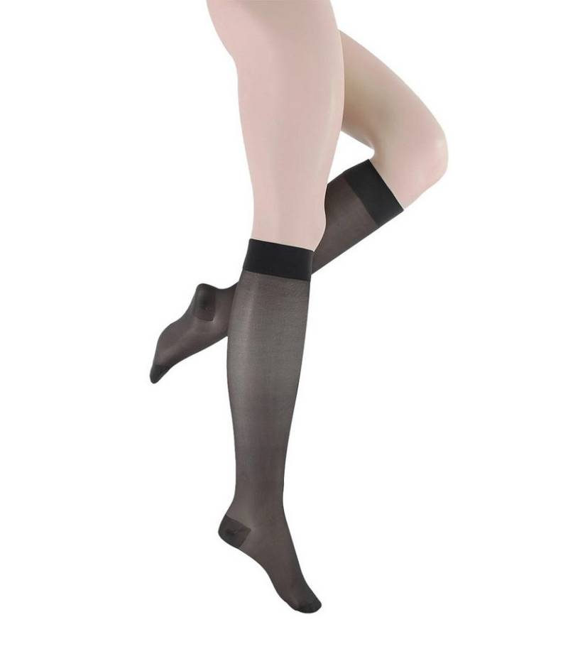 Wilox Stützkniestrümpfe mit Rosskastanien HEATHROW (1-Paar, 1er-Pack) semi-transparent & matt von Wilox