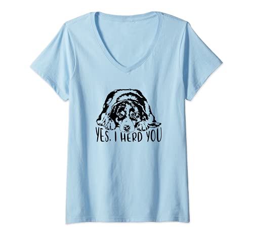 Damen Australian Shepherd I herd you Hütehund Aussie Hundespruch T-Shirt mit V-Ausschnitt Damen Australian Shepherd I herd you Hütehund Aussie Hundespruch T-Shirt mit V-Ausschnitt von Wilsigns Aussie Australian Shepherd Designs