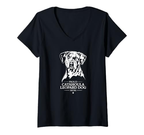 Damen Stolzer Catahoula Leopard Dog Mom Hunderasse Catahoula Hunde T-Shirt mit V-Ausschnitt Damen Stolzer Catahoula Leopard Dog Mom Hunderasse Catahoula Hunde T-Shirt mit V-Ausschnitt von Wilsigns Catahoula Leopard Dog Mom Designs