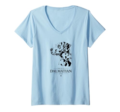 Damen Dalmatian Dad Hund Hundebesitzer Dalmatiner Dalmi Hunde T-Shirt mit V-Ausschnitt Damen Dalmatian Dad Hund Hundebesitzer Dalmatiner Dalmi Hunde T-Shirt mit V-Ausschnitt von Wilsigns Dalmatian Dad Designs