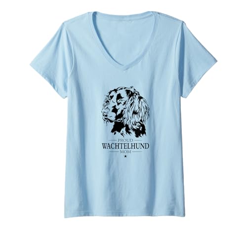 Damen Deutscher Wachtelhund Mom Hund Hundebesitzer Hunde T-Shirt mit V-Ausschnitt Damen Deutscher Wachtelhund Mom Hund Hundebesitzer Hunde T-Shirt mit V-Ausschnitt von Wilsigns Deutscher Wachtelhund Mom Designs