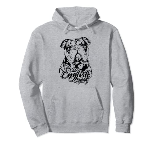 Olde English Bulldog Hund Hunde OEB Mama Hundeportrait Pullover Hoodie von Wilsigns Olde English Bulldog Designs