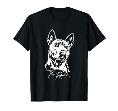 Wilsigns Thai Ridgeback Portrait Design T-Shirt für Frauen - Schwarz, Kurzarm, S (EU) von Wilsigns Thai Ridgeback Portrait Design