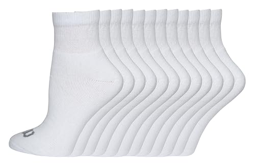WILSON Damen 12-Pack Basic Quarter Socken, Weiss/opulenter Garten, 36.5-43 EU (12er Pack) von Wilson