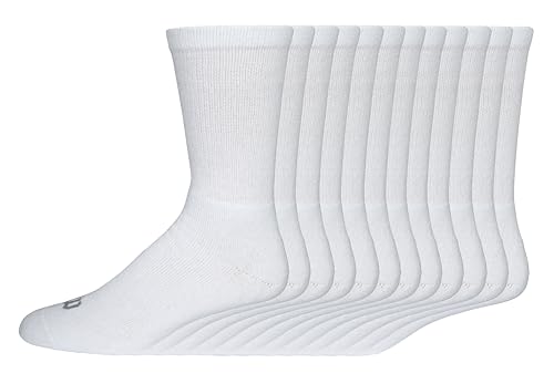 WILSON Herren 12-Pack Basic Crew Socken, Weiss/opulenter Garten, 37.5-46 EU (12er Pack) von Wilson