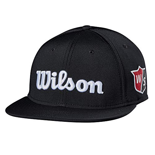 WILSON Herren Tour Flat Brim Hut, Schwarz/Weiß, Einheitsgröße von Wilson